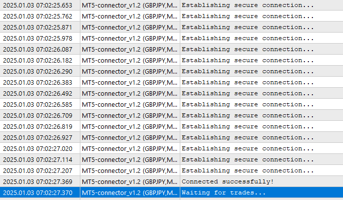 MT5 Connecting to the server